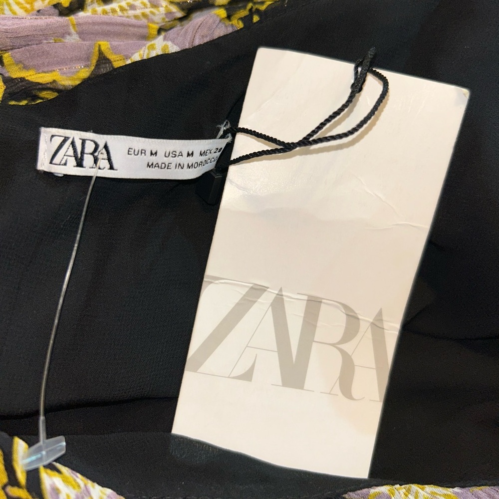 🩶💛♦️NWT ZARA Ruched Dress💛🩶 - Picture 6 of 13